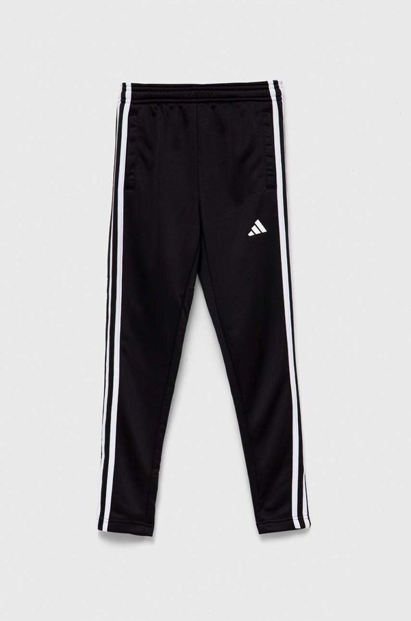 adidas Dječji donji dio trenirke adidas boja: crna, s aplikacijom