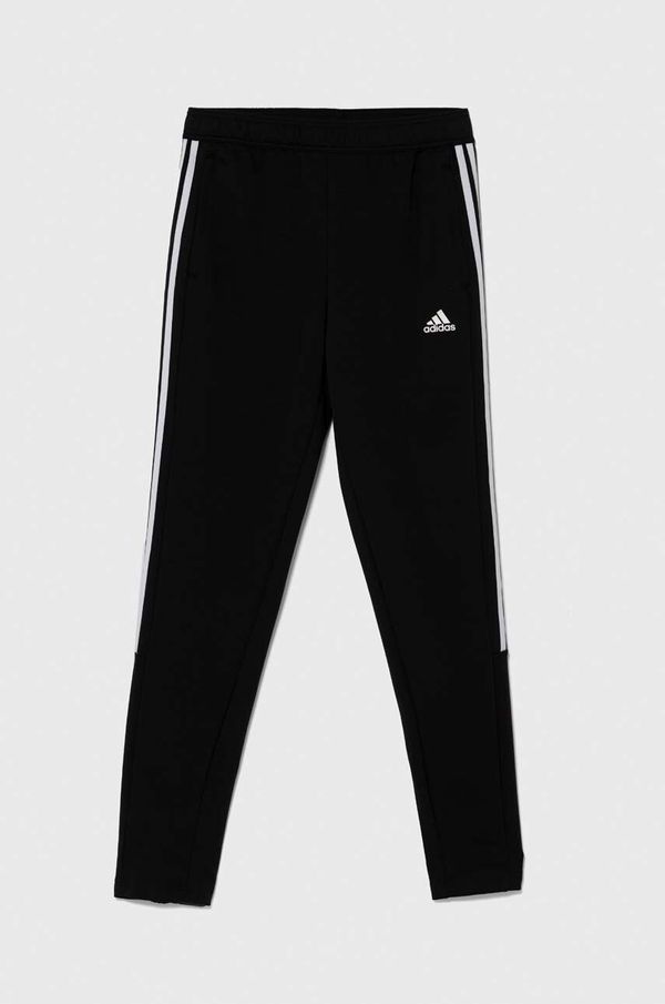 adidas Dječji donji dio trenirke adidas boja: crna, s aplikacijom
