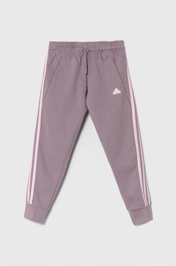 adidas Dječji donji dio trenirke adidas boja: ljubičasta, bez uzorka