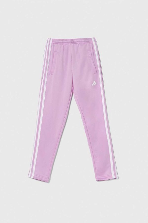 adidas Dječji donji dio trenirke adidas boja: ljubičasta, s tiskom