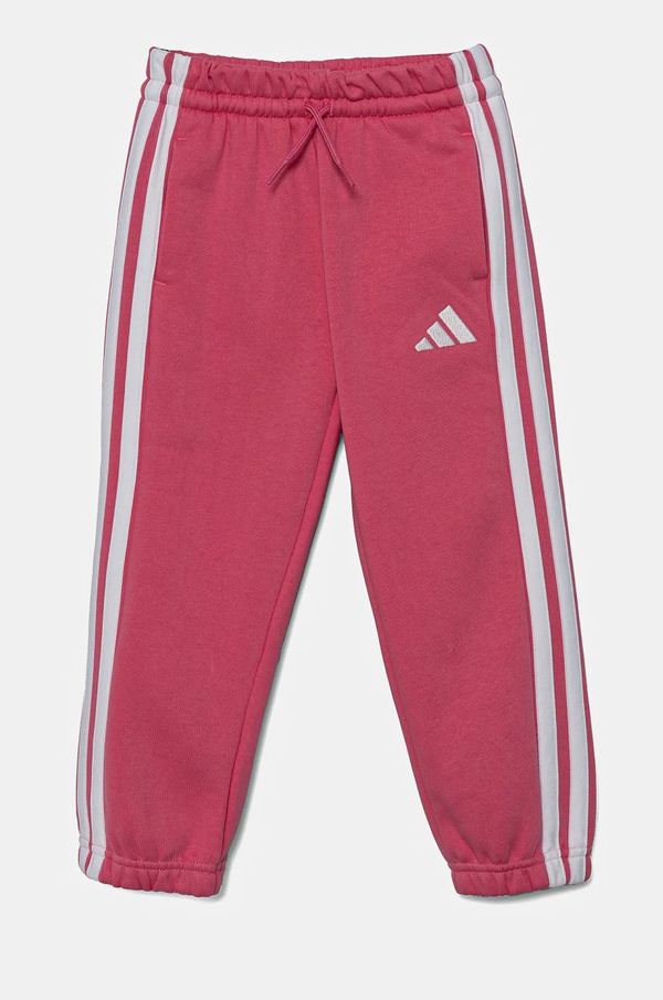 adidas Dječji donji dio trenirke adidas boja: ružičasta, s aplikacijom, JE1402
