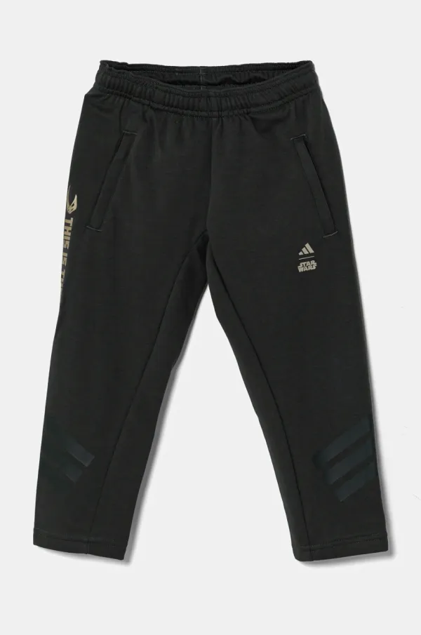 adidas Dječji donji dio trenirke adidas boja: siva, s tiskom, JF3652