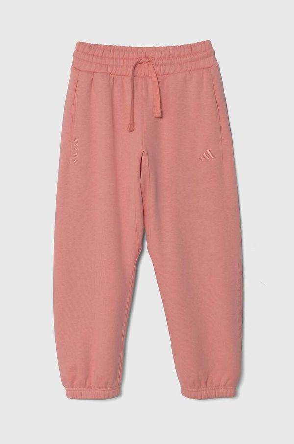 adidas Dječji donji dio trenirke adidas J SZN GFX PANT boja: ružičasta, s aplikacijom, IV7111
