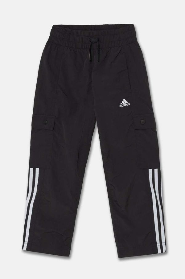 adidas Dječji donji dio trenirke adidas JAM WV CRG PN boja: crna, s aplikacijom, IV9455
