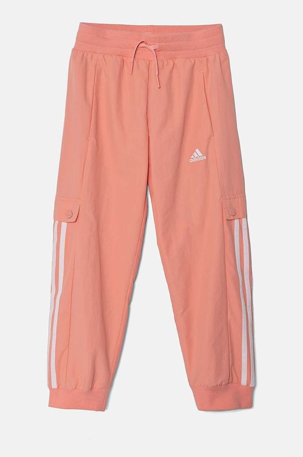 adidas Dječji donji dio trenirke adidas JGAM PANT boja: ružičasta, s aplikacijom, IV7047