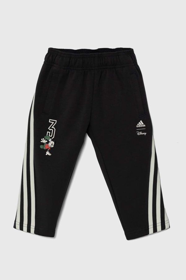 adidas Dječji donji dio trenirke adidas LK DY MM PNT boja: crna, s uzorkom, IV9627