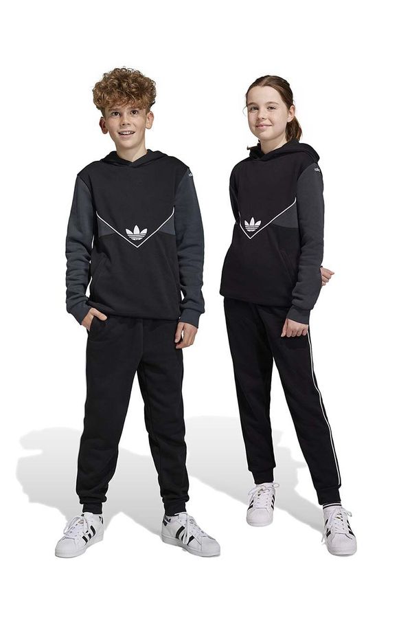 adidas Originals Dječji donji dio trenirke adidas Originals boja: crna, glatki materijal