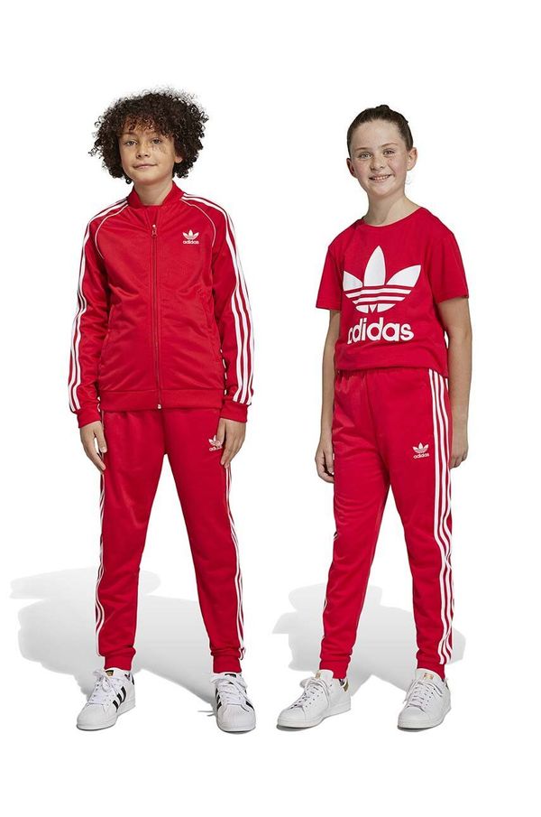 adidas Originals Dječji donji dio trenirke adidas Originals boja: crvena, s uzorkom