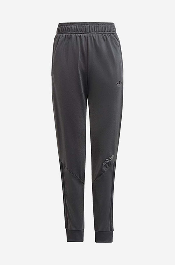 adidas Originals Dječji donji dio trenirke adidas Originals boja: siva, glatki materijal