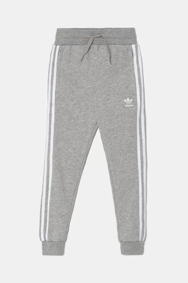 adidas Originals Dječji donji dio trenirke adidas Originals TREFOIL PANTS boja: siva, melanž, IY7485