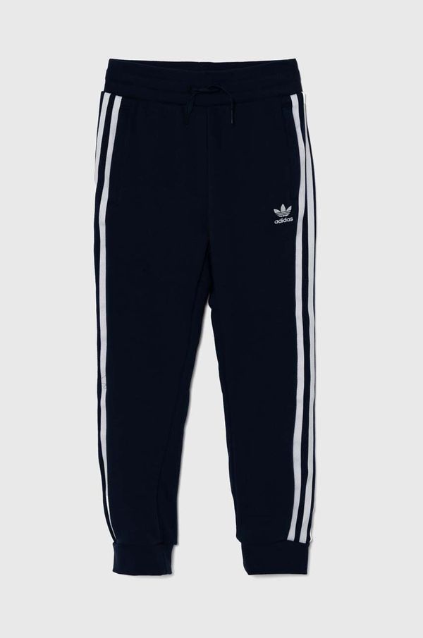 adidas Originals Dječji donji dio trenirke adidas Originals TREFOIL PANTS boja: tamno plava, s aplikacijom, IY7486