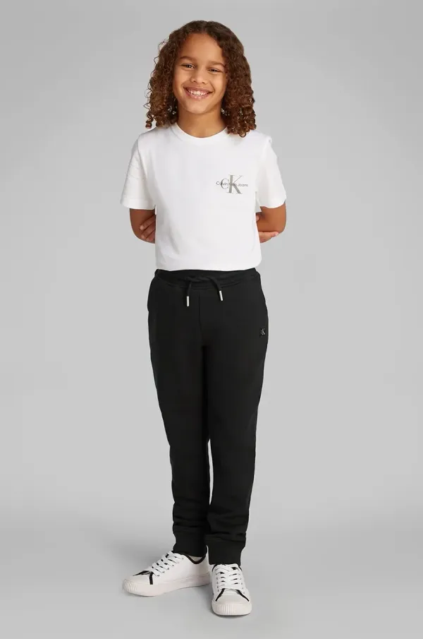 Calvin Klein Jeans Dječji donji dio trenirke Calvin Klein Jeans boja: crna, bez uzorka, IU0IU00621