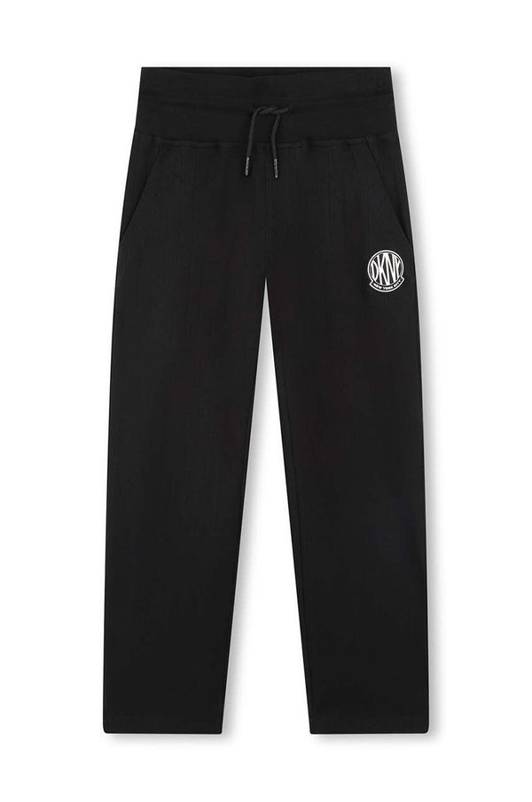 DKNY Dječji donji dio trenirke Dkny boja: crna, bez uzorka, D60226