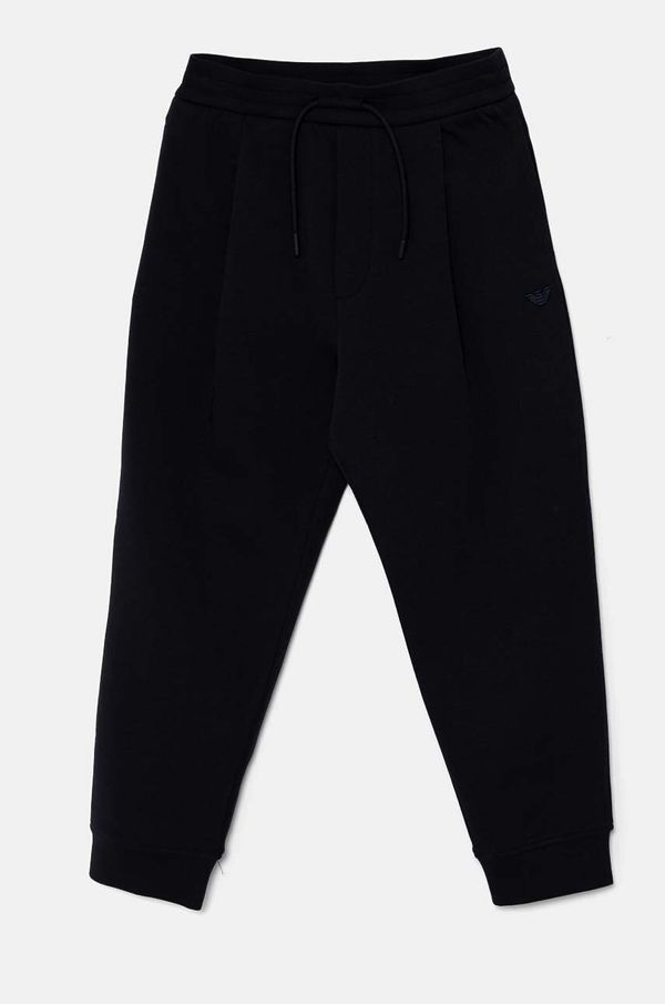 Emporio Armani Dječji donji dio trenirke Emporio Armani boja: tamno plava, bez uzorka, 6D4PJF 1JHSZ