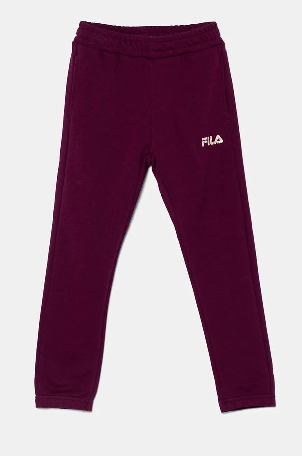 Fila Dječji donji dio trenirke Fila LIETZEN boja: ljubičasta, bez uzorka, FAK0373