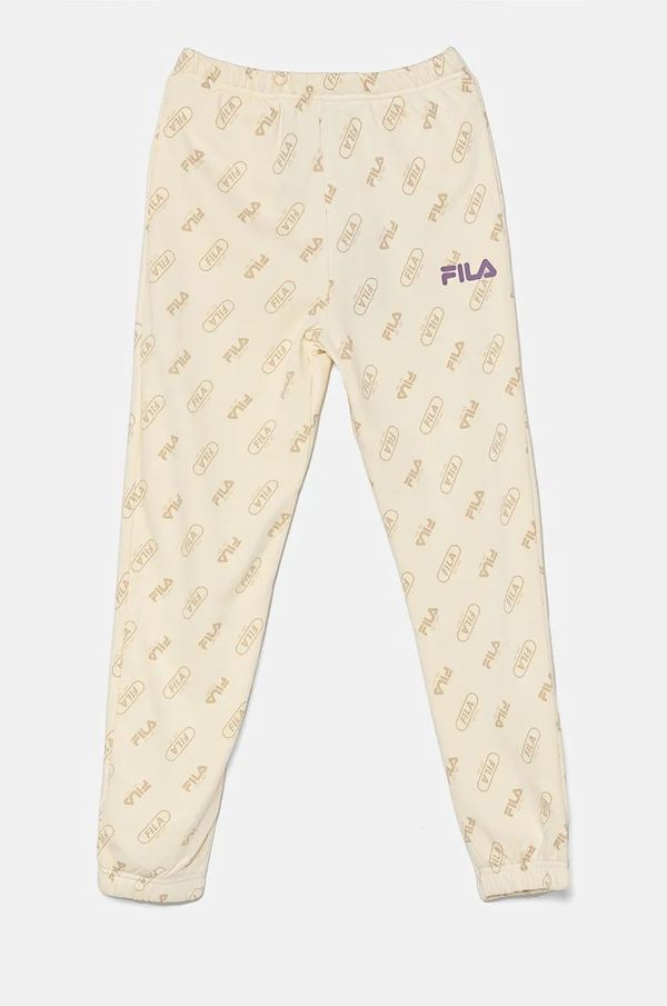 Fila Dječji donji dio trenirke Fila LOITZENDORF boja: bež, s uzorkom, FAT0577