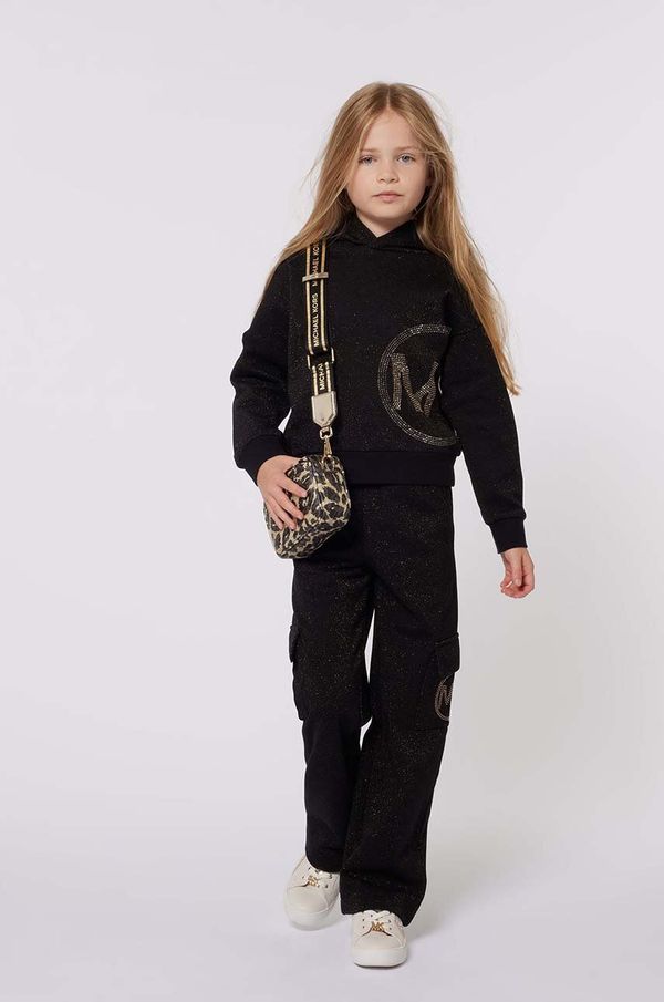 Michael Kors Dječji donji dio trenirke Michael Kors boja: crna, s aplikacijom, R30183