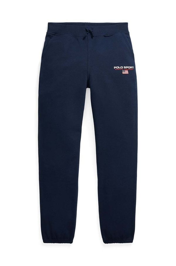 Polo Ralph Lauren Dječji donji dio trenirke Polo Ralph Lauren boja: tamno plava, bez uzorka, 323962124002