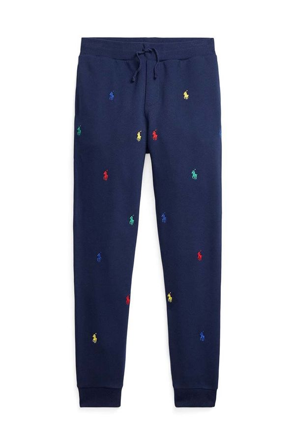 Polo Ralph Lauren Dječji donji dio trenirke Polo Ralph Lauren boja: tamno plava, s uzorkom, 323846210005