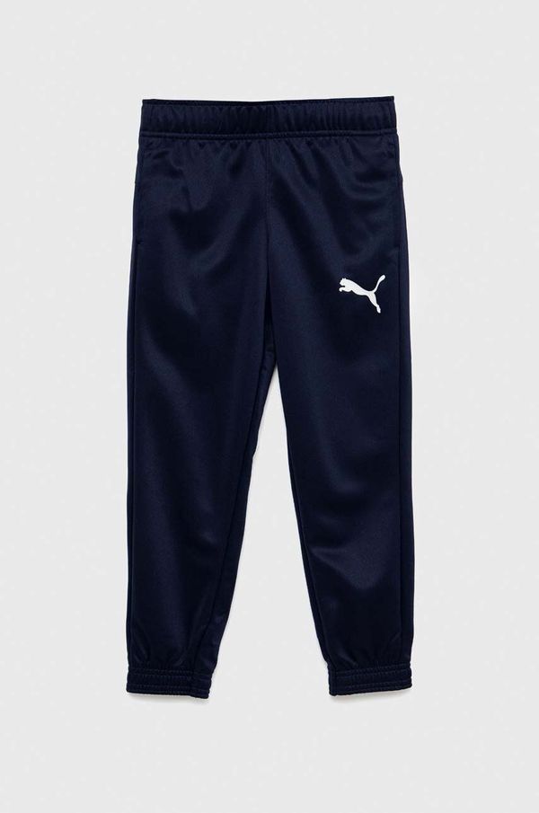 Puma Dječji donji dio trenirke Puma ACTIVE Tricot Pants cl B boja: tamno plava, glatki materijal