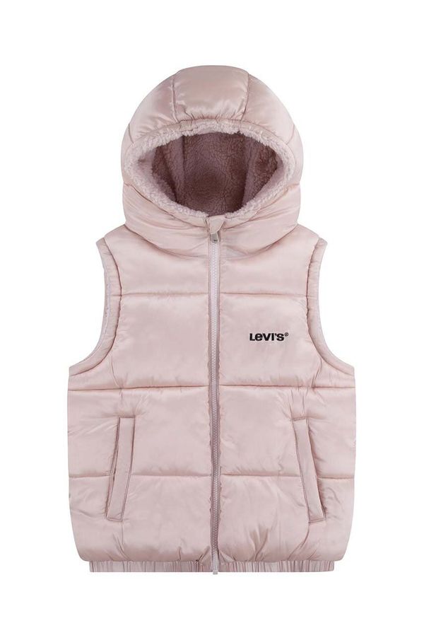 Levi's Dječji dvostrani prsluk Levi's REVERSIBLE VEST boja: ružičasta, 4EL266