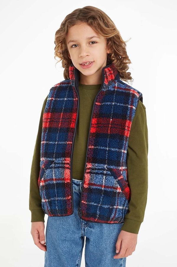 Tommy Hilfiger Dječji dvostrani prsluk Tommy Hilfiger boja: tamno plava