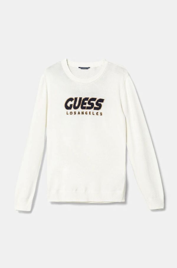 Guess Dječji džemper Guess boja: bijela, lagani, L5RR01 Z2BB0
