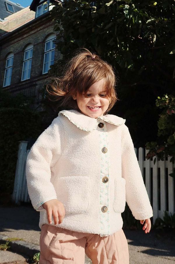 Konges Sløjd Dječji kaput Konges Sløjd GRIZZ COLLAR JACKET GRS boja: bež, KS101234