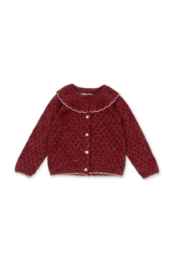 Konges Sløjd Dječji kardigan Konges Sløjd HOLIDAY KNIT CARDIGAN boja: crvena, lagani, KS101994
