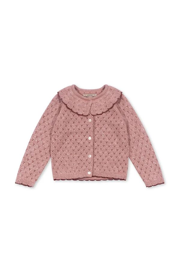 Konges Sløjd Dječji kardigan Konges Sløjd HOLIDAY KNIT CARDIGAN boja: ružičasta, KS101994