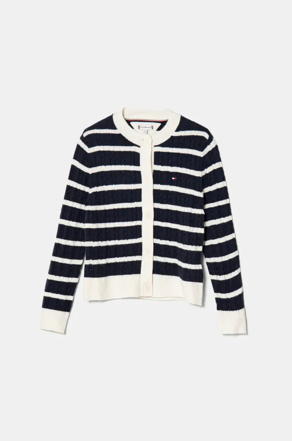 Tommy Hilfiger Dječji kardigan Tommy Hilfiger boja: tamno plava, KG0KG08467