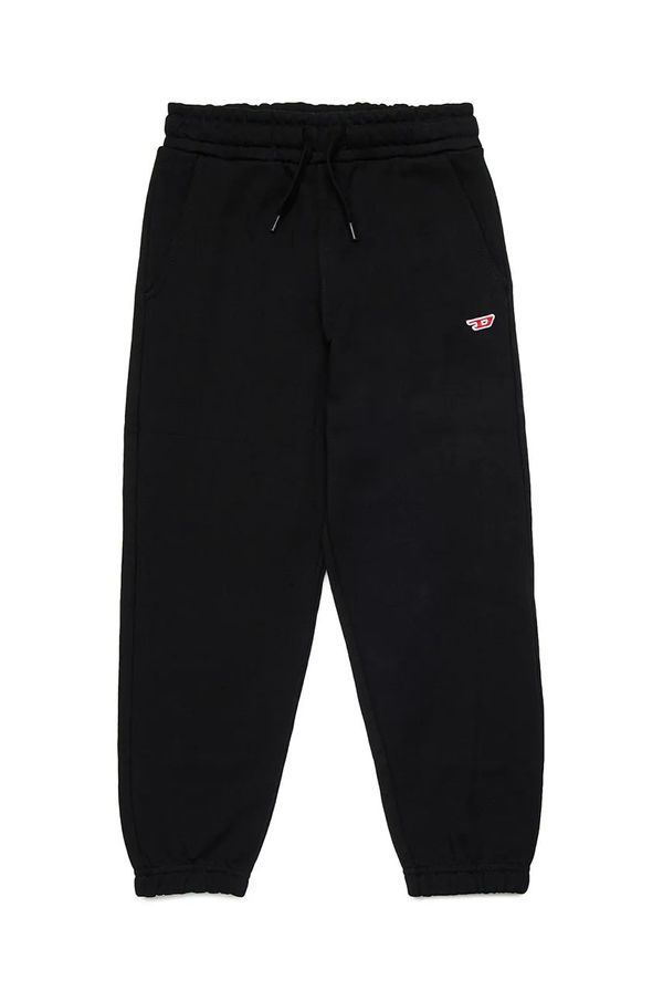 Diesel Dječji pamučni donji dio trenirke Diesel PGINND TROUSERS boja: crna, bez uzorka, J02235
