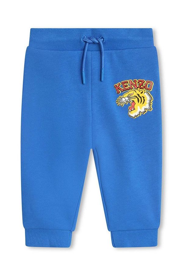Kenzo kids Dječji pamučni donji dio trenirke Kenzo Kids s tiskom