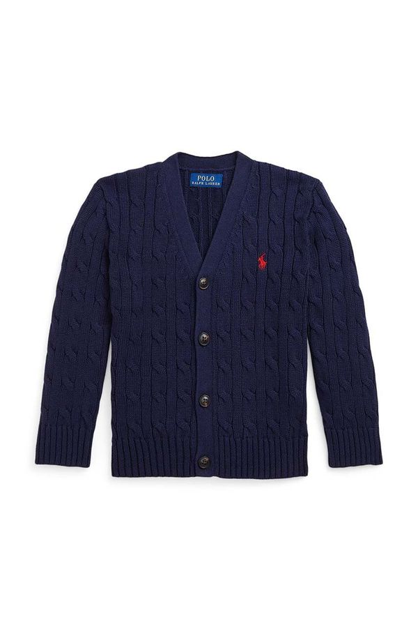Polo Ralph Lauren Dječji pamučni kardigan Polo Ralph Lauren boja: tamno plava, 322925717006