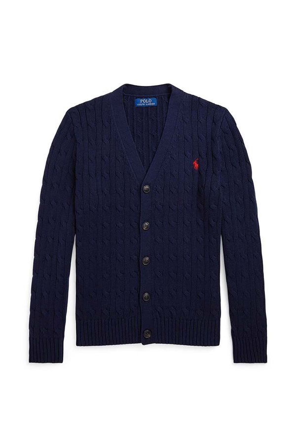 Polo Ralph Lauren Dječji pamučni kardigan Polo Ralph Lauren boja: tamno plava, 323925717006