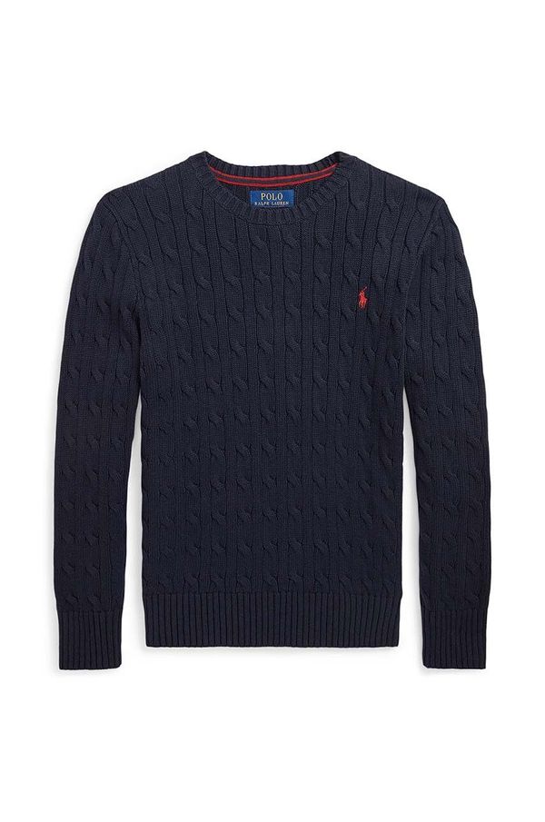 Polo Ralph Lauren Dječji pamučni pulover Polo Ralph Lauren boja: crna, 323702674060