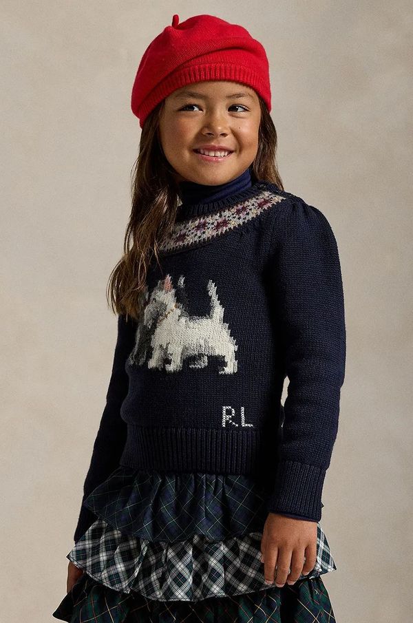 Polo Ralph Lauren Dječji pamučni pulover Polo Ralph Lauren boja: tamno plava, 312950806001