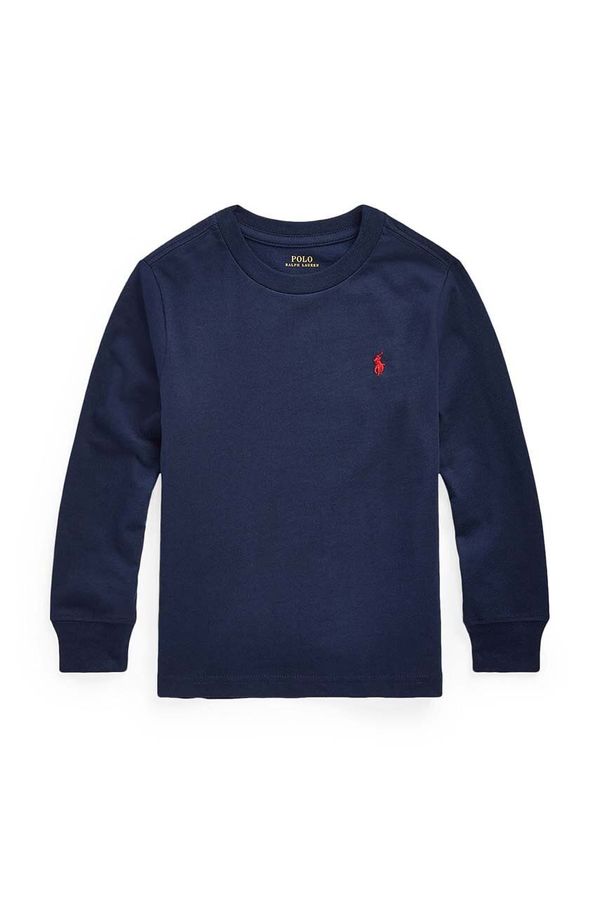 Polo Ralph Lauren Dječji pamučni pulover Polo Ralph Lauren boja: tamno plava, lagani, 322843804002