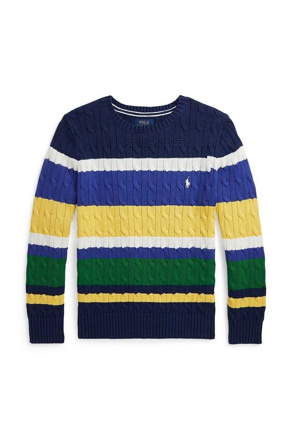 Polo Ralph Lauren Dječji pamučni pulover Polo Ralph Lauren boja: zelena, lagani, 323941097001