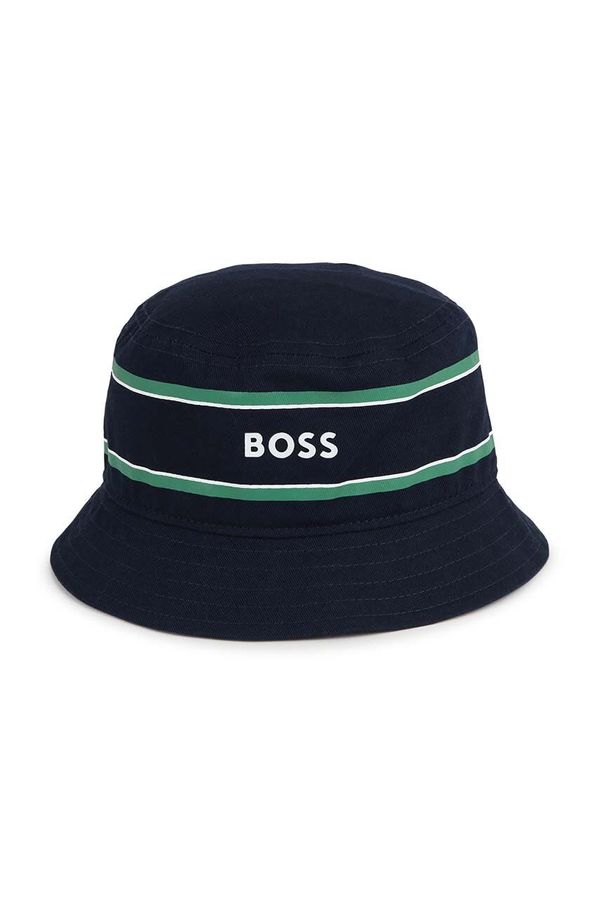 Boss Dječji pamučni šešir BOSS boja: tamno plava, pamučni