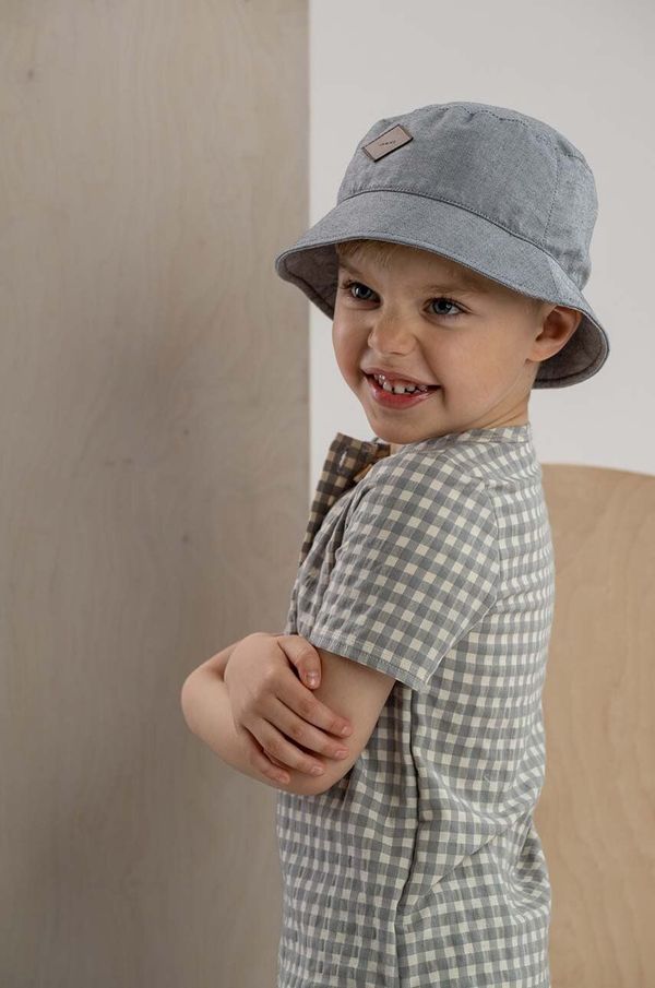 Jamiks Dječji pamučni šešir Jamiks SENAKI boja: siva, pamučni