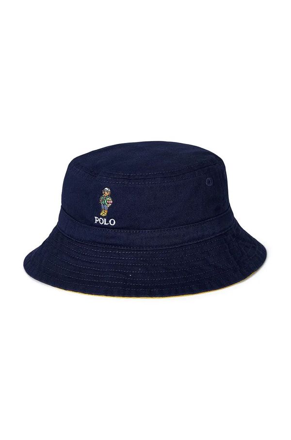 Polo Ralph Lauren Dječji pamučni šešir Polo Ralph Lauren boja: tamno plava, pamučni, 320958984001
