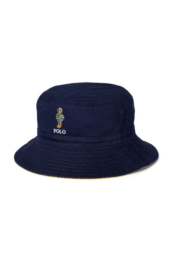 Polo Ralph Lauren Dječji pamučni šešir Polo Ralph Lauren boja: tamno plava, pamučni, 322958984001