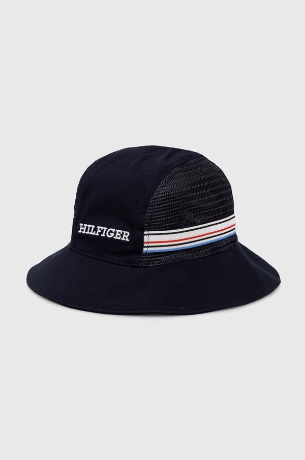 Tommy Hilfiger Dječji pamučni šešir Tommy Hilfiger boja: tamno plava, pamučni