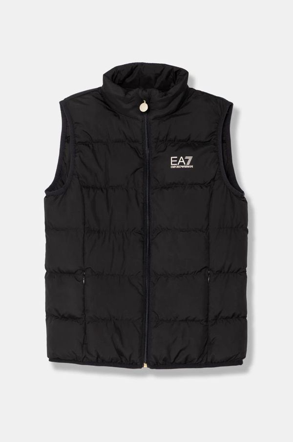 EA7 Emporio Armani Dječji prsluk EA7 Emporio Armani boja: crna, 8NFQ08 FNF8Z