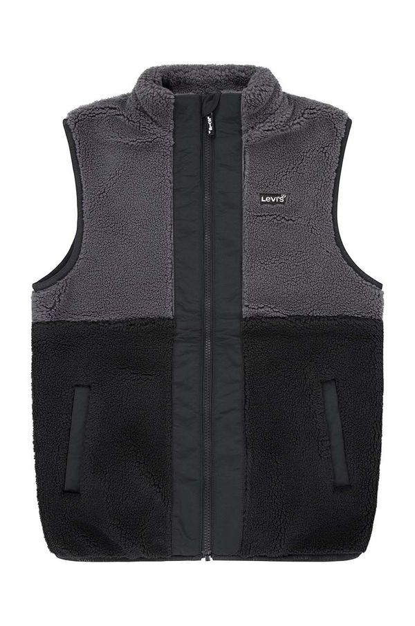 Levi's Dječji prsluk Levi's SHERPA VEST boja: crna, 9EL248