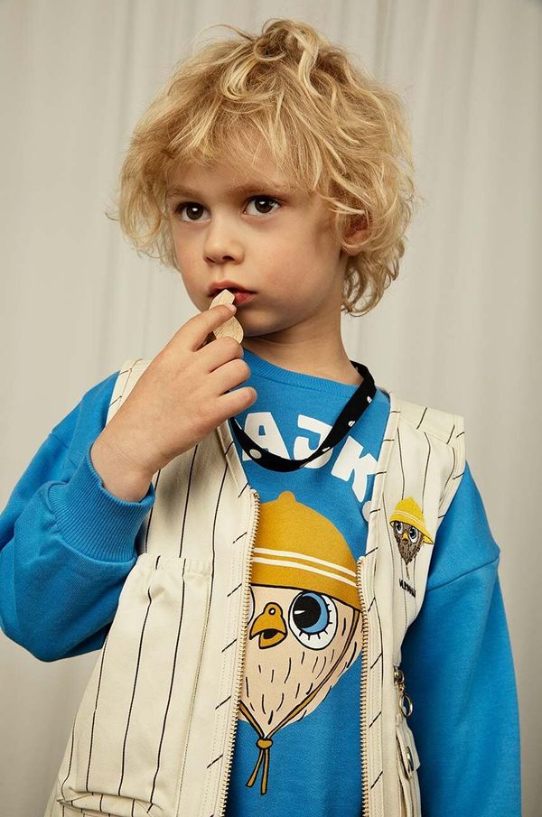 Mini Rodini Dječji prsluk Mini Rodini Owl boja: bež