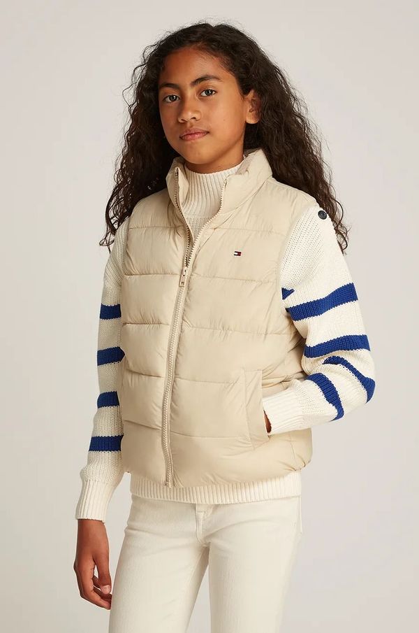 Tommy Hilfiger Dječji prsluk Tommy Hilfiger boja: bež, KS0KS00619