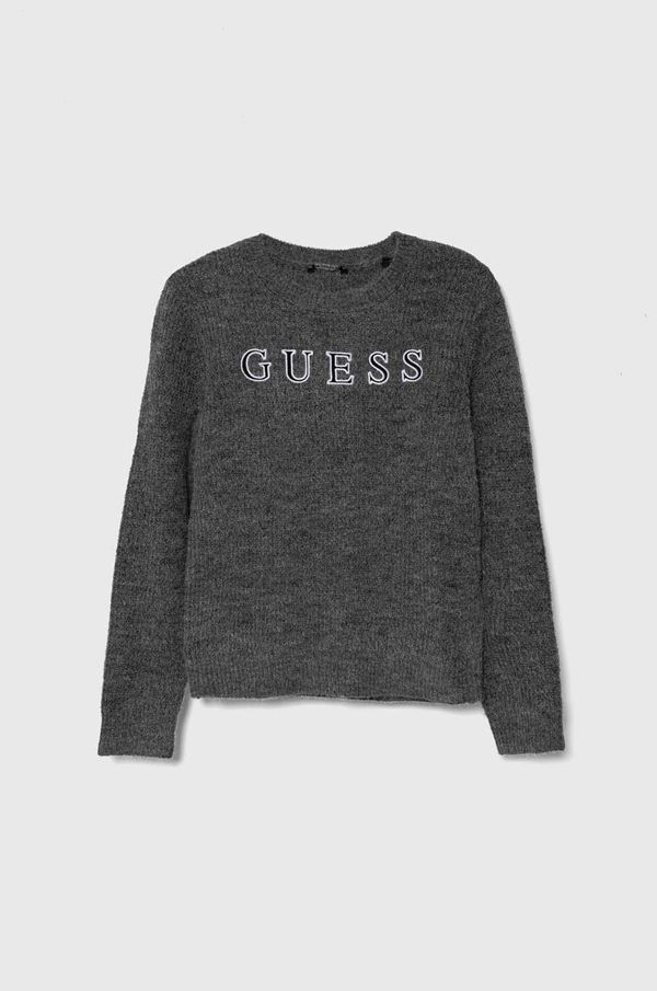 Guess Dječji pulover s postotkom vune Guess boja: siva, lagani