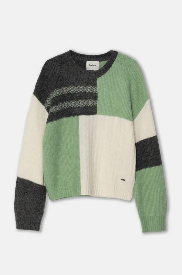 Pepe Jeans Dječji pulover s postotkom vune Pepe Jeans WINSLOW boja: zelena, PG701102